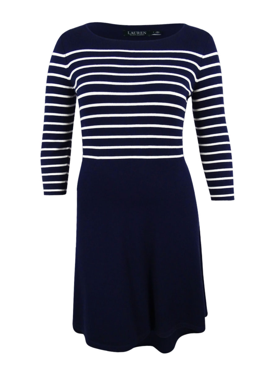 Ralph Lauren イブニングドレス LIGHTHOUSE NAVY Ralph Lauren Twist-front Jersey Dress In Lighthouse Navy